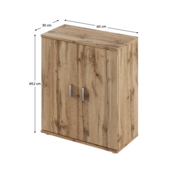 Dvojdverová komoda Adeli Typ 1 v elegantnom prevedení dub wotan je ideálnym riešením pre moderné interiéry. Táto komoda, vyrobená z kvalitného laminovaného DTD materiálu, ponúka nielen estetický vzhľad, ale aj praktickosť a funkčnosť. S rozmermi 60 cm na šírku, 30 cm na hĺbku…
