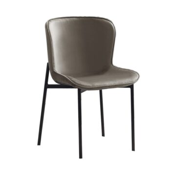 Jedálenská stolička Adena v sivohnedej Taupe farbe (Velvet) s čiernymi detailmi je ideálnym doplnkom pre moderné interiéry. Táto stolička, navrhnutá značkou KONDELA, kombinuje eleganciu a funkčnosť, čo ju robí vhodnou voľbou pre každú jedáleň alebo kuchyňu.