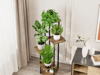 Kovový stojan na kvety Adite v elegantnej čiernej farbe s dreveným vzorom je ideálnym doplnkom pre váš interiér. Tento moderný stojan je navrhnutý tak, aby priniesol do vášho domova štýl a funkčnosť. S rozmermi 30 cm na šírku, 30 cm na hĺbku a výškou 106,5 cm poskytuje dostatok priestoru pre…