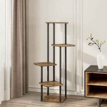 Kovový stojan na kvety Adite v elegantnej čiernej farbe s dreveným vzorom je ideálnym doplnkom pre váš interiér. Tento moderný stojan je navrhnutý tak, aby priniesol do vášho domova štýl a funkčnosť. S rozmermi 30 cm na šírku, 30 cm na hĺbku a výškou 106,5 cm poskytuje dostatok priestoru pre…