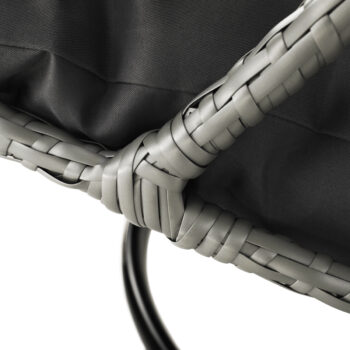 KONDELA Agrino závesné hojdacie kreslo čierna / sivá / tmavosivá – Obrázok 8