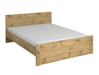 Posteľový rám Airon 160 v prevedení dub artisan je ideálnou voľbou pre tých, ktorí hľadajú moderný a funkčný nábytok do spálne. Ponúka komfortný priestor na spanie s rozmermi 160 x 200 cm, čo zaručuje dostatok miesta pre dve osoby.