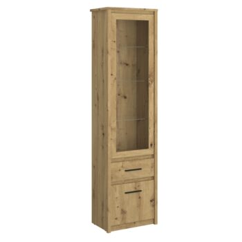 Vitrína Airon 1D1W1S v prevedení dub artisan je elegantným a praktickým doplnkom pre váš interiér. Táto vitrína od značky KONDELA ponúka moderný vzhľad, ktorý sa hodí do rôznych štýlov zariadenia. S výškou 210,6 cm, šírkou 55,6 cm a hĺbkou 36,2 cm poskytuje dostatok priestoru na uskladnenie…