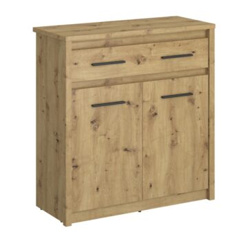 <p>Dvojdverová komoda so zásuvkou <strong>Airon 2D1S</strong> v prevedení dub artisan je ideálnym riešením pre tých, ktorí hľadajú praktický a moderný nábytok do interiéru. Táto komoda značky KONDELA ponúka elegantný dizajn, ktorý sa hodí do rôznych typov miestností vrátane kancelárií.</p>