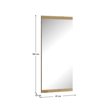 Predstavujeme vám moderné zrkadlo na stenu Airon 50 v elegantnom prevedení dub artisan, ktoré je ideálnym doplnkom pre váš interiér. Toto zrkadlo značky KONDELA kombinuje funkčnosť s estetickým vzhľadom, čím dodáva priestoru štýlový nádych.