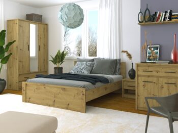 <p dir="LTR" style="text-align: justify;">Vytvorte si oázu pokoja a elegancie so sektorovou spálňou AIRON. Moderná spálňa v prevedení dub artisan prináša do vášho domova prírodné teplo a štýl. Je vyrobená z laminovanej DTD v kombinácii s ABS hranami, ktoré chránia nábytok pred poškodením. Spálňa…