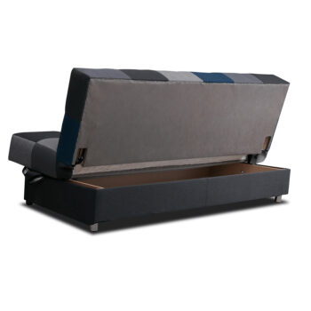 Rozkladacia pohovka s úložným priestorom ALABAMA poskytuje pohodlné sedenie vďaka pružinám Bonell. Pohovka je vhodná aj na každodenné spanie, pretože sa rozťahuje systémom Automat KLIK-KLAK, ktorý uľahčuje každodenné rozkladanie pohovky. Plocha na spanie má rozmery 195x116 cm. Výška sedu je 47 cm…