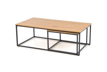 Súčasťou každej obývačky by mal byť konferenčný stolík. Priestranný, funkčný, praktický, elegantný a dizajnovo nápaditý. Taký je aj konferenčný stolík (2 ks) ALASKA. Pozostáva z dvoch stolíkov - väčšieho s rozmerom (ŠxHxV): 120x60x40 cm a menšieho s rozmerom (ŠxHxV): 55x55x36 cm. Materiál použitý…