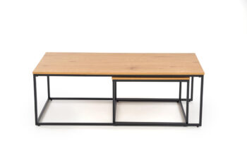 Súčasťou každej obývačky by mal byť konferenčný stolík. Priestranný, funkčný, praktický, elegantný a dizajnovo nápaditý. Taký je aj konferenčný stolík (2 ks) ALASKA. Pozostáva z dvoch stolíkov - väčšieho s rozmerom (ŠxHxV): 120x60x40 cm a menšieho s rozmerom (ŠxHxV): 55x55x36 cm. Materiál použitý…