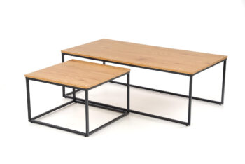 Súčasťou každej obývačky by mal byť konferenčný stolík. Priestranný, funkčný, praktický, elegantný a dizajnovo nápaditý. Taký je aj konferenčný stolík (2 ks) ALASKA. Pozostáva z dvoch stolíkov - väčšieho s rozmerom (ŠxHxV): 120x60x40 cm a menšieho s rozmerom (ŠxHxV): 55x55x36 cm. Materiál použitý…