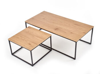 Súčasťou každej obývačky by mal byť konferenčný stolík. Priestranný, funkčný, praktický, elegantný a dizajnovo nápaditý. Taký je aj konferenčný stolík (2 ks) ALASKA. Pozostáva z dvoch stolíkov - väčšieho s rozmerom (ŠxHxV): 120x60x40 cm a menšieho s rozmerom (ŠxHxV): 55x55x36 cm. Materiál použitý…