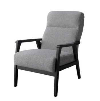 ALBERTO je čalúnené retro kreslo s pohodlnou opierkou, ktorá zabezpečí podporu chrbta aj hlavy. Nohy kresla sú z masívneho dreva vo farbe wenge, čalúnená látka je v šedom farebnom prevedení JS2155-23.Kreslo ALBERTO zaručí pohodlie a eleganciu v kvalitnom prevedení vo Vašej obývačke či kancelárii. Pohodlné sedenie zaručuje v sedáku vlnovcová pružina v kombinacii s PUR penou T-24 a opierkou PUR pena T-26.Celkový rozmer (š/v/h): 65 x 89,5 x 84 cm. Nosnosť kresla je max. 100 kg.
