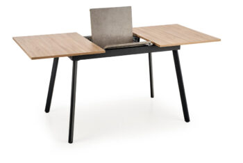 Jednoduchý a elegantný rozkladací jedálenský stôl ALBON bude nie len praktickým pomocníkom vo Vašej jedálni, ale aj krásnym doplnkom. Materiál použitý na výrobu vrchnej dosky je dyhovaná MDF vo farbe dub sonoma a sivá, nohy stola sú vyrobené z ocele s práškovým nástrekom v čiernej farbe. Celkové…