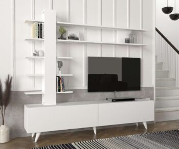 Zoznámte sa s ALENA, TV stolíkom, ktorý svojim škandinávskym dizajnom a bielou farbou prináša do vašej obývačky svieži a vzdušný vzhľad. S jeho minimalistickým štýlom a funkčnými prvkami je Alena ideálnou voľbou pre tých, ktorí hľadajú jednoduchosť a eleganciu.Detailné špecifikácieTyp tovaru: TV stolíkMateriál: Kvalitný LTD s hrúbkou 18 mm, čo zaisťuje vysokú odolnosť a dlhodobú trvanlivosť.Rozmery: 180 x 161.5 x 31.6 cm, poskytuje priestranný úložný priestor pre vašu televíziu a ďalšie multimediálne zariadenia.Farba: Čistá biela, ktorá dodáva interiéru pocit sviežosti a priestornosti.Štýl: Škandinávsky dizajn, známy svojou jednoduchosťou a funkčnosťou, perfektne doplní každú modernú obývaciu izbu.Vybavenie: Skrinka s plnými dvierkami a praktický regál poskytujú dostatok miesta na uskladnenie nevyhnutných vecí v elegantnom štýle.Dodatočné informácie: Produkt je dodávaný v demontovanom stave, čo uľahčuje jeho transport a montáž.TV stolík ALENA je nielen praktický, ale aj esteticky príjemný, čo z neho robí ideálny stredobod vašej obývačky. Tento nábytok je navrhnutý tak, aby vyhovel potrebám moderného bývania a zároveň pridal punc štýlu do vášho domova.