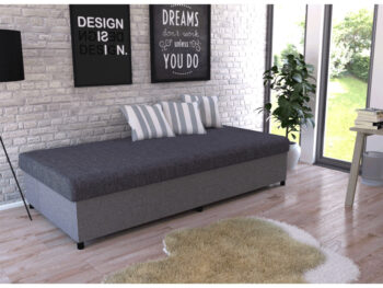 Čalúnená jednolôžková posteľ Alex v elegantnej svetlosivej a sivej farbe je ideálnym riešením pre moderné interiéry. Táto posteľ, vyrobená z kvalitnej látky a molitanu, ponúka nielen pohodlie, ale aj praktickosť vďaka úložnému priestoru. S rozmermi 80 x 200 cm poskytuje dostatok…