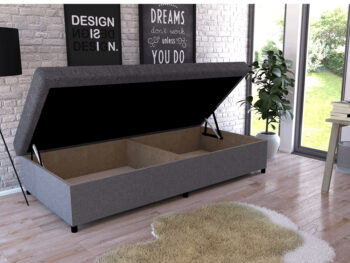 Čalúnená jednolôžková posteľ Alex v elegantnej svetlosivej a sivej farbe je ideálnym riešením pre moderné interiéry. Táto posteľ, vyrobená z kvalitnej látky a molitanu, ponúka nielen pohodlie, ale aj praktickosť vďaka úložnému priestoru. S rozmermi 80 x 200 cm poskytuje dostatok…