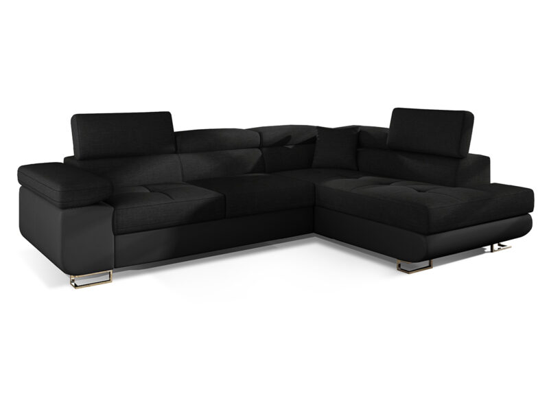 NABBI Almero P rohová sedačka s rozkladom a úložným priestorom čierna (Sawana 14) / čierna (Soft 11) Nadčasová rohová sedačka ALMERO P je navrhnutá tak, aby sa dokonale hodila do každého interiéru a aby ju bolo možné zladiť s nábytkom Vašej obývačky. Vďaka čalúneniu celej sedačky je možné ju umiestniť kamkoľvek v otvorenom priestore. Sedačka je vybavená funkciou rozkladania, pomocou ktorej…