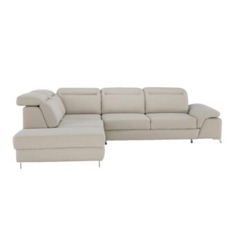 KONDELA Alvaro L rohová sedačka s rozkladom a úložným priestorom béžová – Obrázok 6
