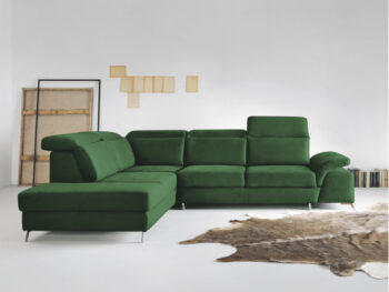 Rohová sedačka s rozkladom a úložným priestorom Alvaro L v smaragdovej farbe je ideálnym riešením pre moderné interiéry, kde sa kladie dôraz na funkčnosť a štýl. Táto sedačka od značky KONDELA ponúka nielen elegantný vzhľad, ale aj praktické využitie vďaka svojej rozkladacej funkcii a úložnému…
