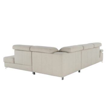 KONDELA Alvaro P rohová sedačka s rozkladom a úložným priestorom béžová – Obrázok 6