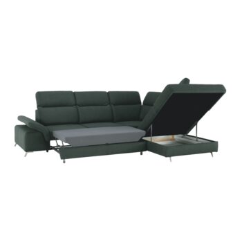 Rohová sedačka s rozkladom a úložným priestorom Alvaro P v smaragdovej farbe je ideálnym riešením pre moderné interiéry, ktoré vyžadujú funkčnosť a štýl. Táto sedačka od značky KONDELA ponúka nielen elegantný vzhľad, ale aj praktické využitie vďaka svojej rozkladacej funkcii a úložnému priestoru…