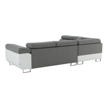 Rohová sedačka s rozkladom Amareto New L v elegantnej kombinácii bielej a sivej farby je ideálnym riešením pre moderné interiéry. Táto sedačka značky KONDELA ponúka nielen štýlový vzhľad, ale aj praktické funkcie, ktoré ocení každá domácnosť.