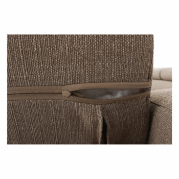 KONDELA Amareto New P rohová sedačka s rozkladom hnedá / béžová – Obrázok 5