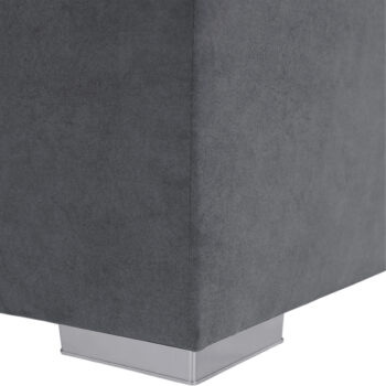 KONDELA Amis 90 L čalúnená jednolôžková posteľ s matracom sivá – Obrázok 10