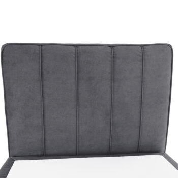 KONDELA Amis 90 L čalúnená jednolôžková posteľ s matracom sivá – Obrázok 8