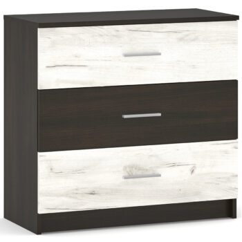 Spálňa Amison je moderným a elegantným nábytkom, ktorý prinesie do vášho interiéru štýl a pohodlie. Jej tmavá farba wenge v kombinácii s craft bielou dodáva priestoru sofistikovanosť a eleganciu. Tento produkt je vyrobený z aglomerovaného materiálu DTD, ktorý je známy svojou odolnosťou a dlhou…