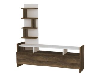 Predstavujeme ANDORA, TV stolík, ktorý prináša eleganciu a funkčnosť do vašej obývačky. Tento štýlový nábytok v kombinácii bielej a orechovej farby je navrhnutý tak, aby poskytoval praktické a estetické riešenie pre vaše multimediálne zariadenia a ďalšie potreby.Detailné špecifikácieTyp tovaru: TV stolíkMateriál: Kvalitná LTD s hrúbkou materiálu 18 mm, zaisťujúca odolnosť a dlhú životnosť.Rozmery: 123.6 x 45 x 33 cm, ideálny pre moderné obývacie priestory.Farba: Elegantná kombinácia bielej a orechovej, ktorá dodáva priestoru teplý a moderný vzhľad.Vybavenie: Regálka a 2 skrinky, poskytujú dostatok úložného priestoru pre elektroniku, knihy alebo dekorácie.Dodatočné informácie: Produkt je dodávaný v demontovanom stave, čo uľahčuje transport a montáž.TV stolík ANDORA je ideálnou voľbou pre tých, ktorí hľadajú moderný a funkčný nábytok s elegantným vzhľadom. Jeho kombinácia bielej a orechovej farby a minimalistický dizajn prinášajú do vášho domova sviežosť a moderný štýl, zatiaľ čo poskytujú dostatok úložného priestoru pre všetky vaše potreby.
