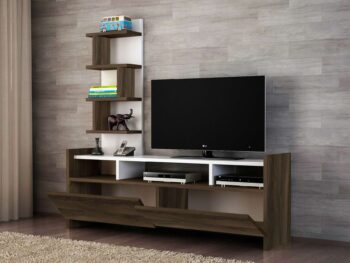 Predstavujeme ANDORA, TV stolík, ktorý prináša eleganciu a funkčnosť do vašej obývačky. Tento štýlový nábytok v kombinácii bielej a orechovej farby je navrhnutý tak, aby poskytoval praktické a estetické riešenie pre vaše multimediálne zariadenia a ďalšie potreby.Detailné špecifikácieTyp tovaru: TV stolíkMateriál: Kvalitná LTD s hrúbkou materiálu 18 mm, zaisťujúca odolnosť a dlhú životnosť.Rozmery: 123.6 x 45 x 33 cm, ideálny pre moderné obývacie priestory.Farba: Elegantná kombinácia bielej a orechovej, ktorá dodáva priestoru teplý a moderný vzhľad.Vybavenie: Regálka a 2 skrinky, poskytujú dostatok úložného priestoru pre elektroniku, knihy alebo dekorácie.Dodatočné informácie: Produkt je dodávaný v demontovanom stave, čo uľahčuje transport a montáž.TV stolík ANDORA je ideálnou voľbou pre tých, ktorí hľadajú moderný a funkčný nábytok s elegantným vzhľadom. Jeho kombinácia bielej a orechovej farby a minimalistický dizajn prinášajú do vášho domova sviežosť a moderný štýl, zatiaľ čo poskytujú dostatok úložného priestoru pre všetky vaše potreby.