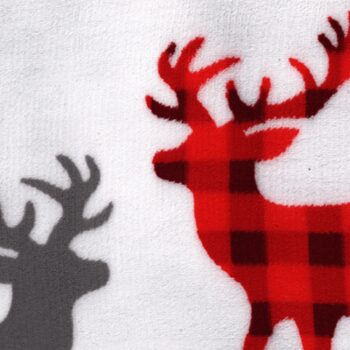 ANIME: Obojstranná baránková deka Anime 150x200 cm - biela / zimný vzor; materiál: polyester; rozmery (DxŠ): 200x150 cm.