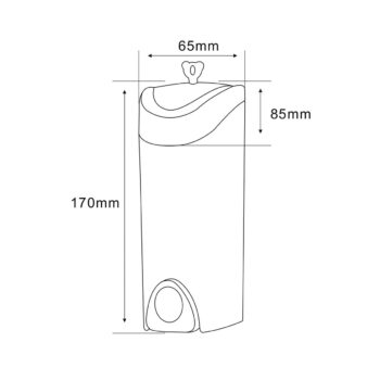 AQUALINE 1319-70 Dávkovač tekutého mydla nástenný 300 ml, biela