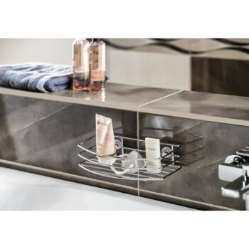 AQUALINE 37004 Chróm line drôtená polica jednoduchá, strieborná