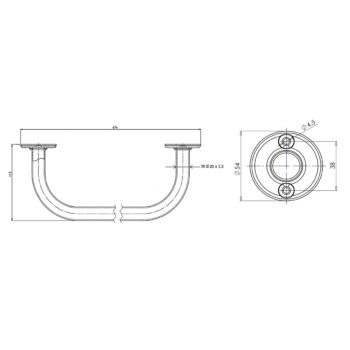 AQUALINE 8004 Sušiak-držiak uterákov 40 cm, biela