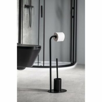 AQUALINE SB236 Samba stojan s držiakom na toaletný papier a WC štetkou, čierna