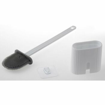 AQUALINE TF010 WC silikonová štětka nástěnná/na postavenie, biela