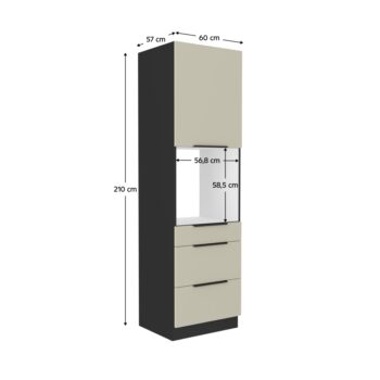Skrinka na vstavanú rúru Araka 60 DPS-210 3S1F je ideálnym riešením pre moderné kuchyne, ktoré kladú dôraz na funkčnosť a estetiku. Táto skrinka v elegantnom farebnom prevedení kašmír a čierna ponúka nielen praktické využitie, ale aj štýlový vzhľad, ktorý sa hodí do každého…