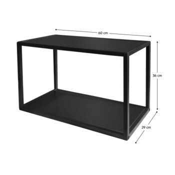 Polica Araka / Menzo / Siber One Loft 60 G-36 od značky KONDELA je moderným a štýlovým doplnkom pre váš interiér. Táto polica v čiernom prevedení je vyrobená z kvalitného kovu, čo jej dodáva nielen elegantný vzhľad, ale aj vysokú odolnosť a stabilitu. S rozmermi 60 cm na šírku,…