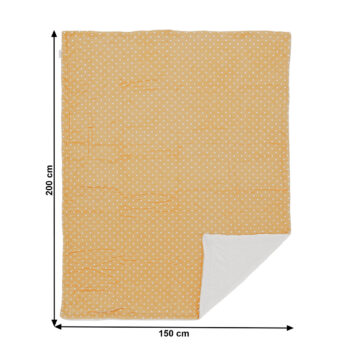 KONDELA Ardle Typ 2 obojstranná baránková deka 150x200 cm béžová / vzor bodky - Image 2