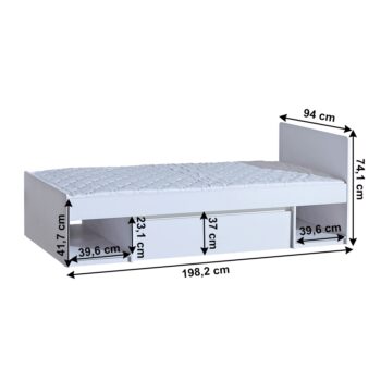 Jednolôžková posteľ s roštom Artemia v rozmere 90x195 cm je ideálnym riešením pre tých, ktorí hľadajú moderný a funkčný nábytok do spálne. Táto posteľ v arktickej bielej farbe sa dokonale hodí do akéhokoľvek interiéru, pričom jej svetlý odtieň prispieva k pocitu priestoru…