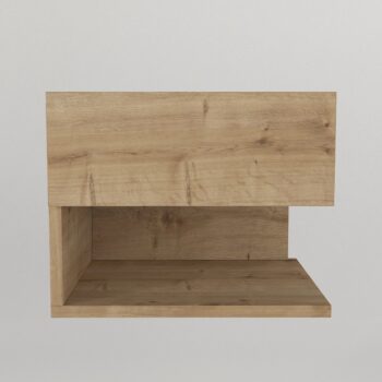 Moderný nočný stolík ARTUS je ideálny do moderne zariadených priestorov a vďaka uchyteniu na stenu pôsobí v spálni vzdušne a minimalisticky. Disponuje praktickou zásuvkou a odkladacou policou na odkladanie kníh, telefónu či iných drobností.Farebné prevedenie: sapphireMateriál: 18 mm LTD hranené PVC páskouRozmery: š 39,4 x v 31,4 x h 33,2 cmDodávame v demonte.