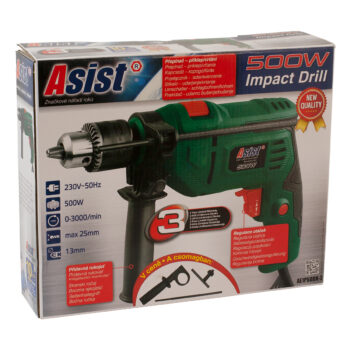 ASIST AE1P50DN-3 príklepová vŕtačka 500 W, 13 mm