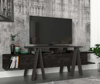 Predstavujeme ASPEN, TV stolík, ktorý prináša do vašej obývačky eleganciu a funkčnosť. Tento štýlový nábytok v kombinácii tmavo hnedej a antracitovej farby je navrhnutý tak, aby poskytoval praktické a estetické riešenie pre vaše multimediálne zariadenia a ďalšie potreby.Detailné špecifikácieTyp tovaru: TV stolíkMateriál: Kvalitná LTD s hrúbkou materiálu 18 mm, zaisťujúca odolnosť a dlhú životnosť.Rozmery: 160 x 50.7 x 45 cm, ideálny pre moderné obývacie priestory.Farba: Kombinácia tmavo hnedej a antracitovej, ktorá dodáva priestoru sofistikovaný a moderný vzhľad.Vybavenie: Regálka, poskytujúca dostatok úložného priestoru pre elektroniku, knihy alebo dekorácie.Počet dverí, dvierok: Bez dverí, čo umožňuje ľahký prístup a otvorený vzhľad.Dodatočné informácie: Produkt je dodávaný v demontovanom stave, čo uľahčuje transport a montáž.TV stolík ASPEN je ideálnou voľbou pre tých, ktorí hľadajú moderný a funkčný nábytok s elegantným vzhľadom. Jeho tmavo hnedá a antracitová farba a minimalistický dizajn prinášajú do vášho domova teplo a moderný štýl.