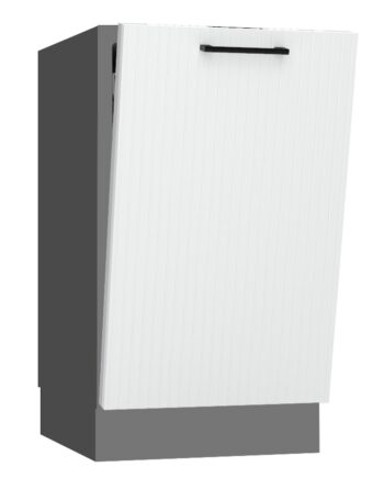 Kuchyňa ATENA je štýlový a atraktívny nábytok v retro štýle. Kuchyňa je kombináciou minimalizmu, modernosti a klasickej elegancie v jednej podobe.Dvierka na umývačku sú vyrobené z MDF dosky s hrúbkou 16 mm. Je v bielom farebnom prevedení. Rozmery (š,v): 44,6 x 71,3 cm.Súčasťou je sokel v šedej farbe.Úchyty nie sú v cene. Je potrebné ich doobjednať.
