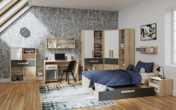 S kvalitným a moderným nábytkom Aurin vyskladáte pracovňu či študentskú izbu presne podľa Vašich predstáv. Komodu so zásuvkami AURIN CH-1100-3DR musíte mať aj vy! Jej rozmery sú (ŠxHxV): 108,8x39,6x84,1 cm. Jej nezvyčajný dizajn nezostane bez povšimnutia. Zásuvky sa môžu pochváliť…