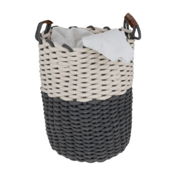 Pletený kôš Avande s rozmermi 34x46 cm je elegantným a praktickým doplnkom do vášho interiéru. Vďaka svojmu modernému vzhľadu a kombinácii bielej a sivej farby sa ľahko začlení do akéhokoľvek štýlu zariadenia. Tento kôš je vyrobený z kvalitnej látky, konkrétne z bavlny…