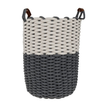 Pletený kôš Avande s rozmermi 34x46 cm je elegantným a praktickým doplnkom do vášho interiéru. Vďaka svojmu modernému vzhľadu a kombinácii bielej a sivej farby sa ľahko začlení do akéhokoľvek štýlu zariadenia. Tento kôš je vyrobený z kvalitnej látky, konkrétne z bavlny…