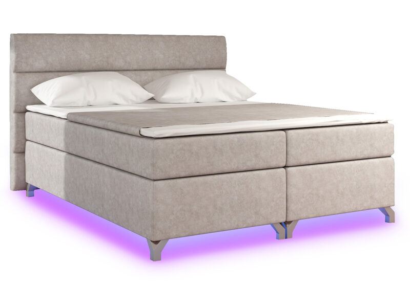 AVELLINO-140-MANZELSKA-POSTEL-BEZOVA-DORA-21-NABBI-1 NABBI Avellino 140 čalúnená manželská posteľ s úložným priestorom béžová (Dora 21) – Obrázok 1